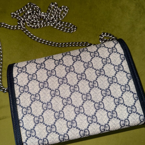 GUCCI Dionysus Beige And Blue GG Canvas - Picture 4 of 10